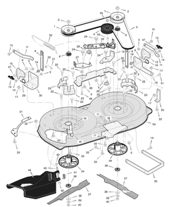 Mower Housing Diagram and Parts List for 405602X51A 2004 Briggs and Stratton Lawn Tractor